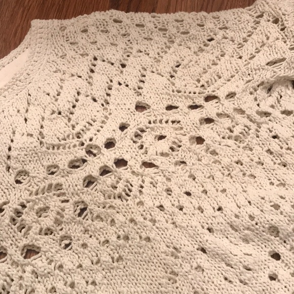 Free People Traveling Lace Crochet Slouchy Sweater - Picture 5 of 8